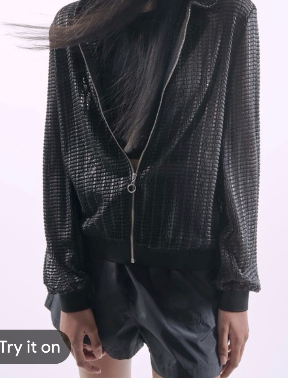 Special Zara Black mesh hoodie jumper
